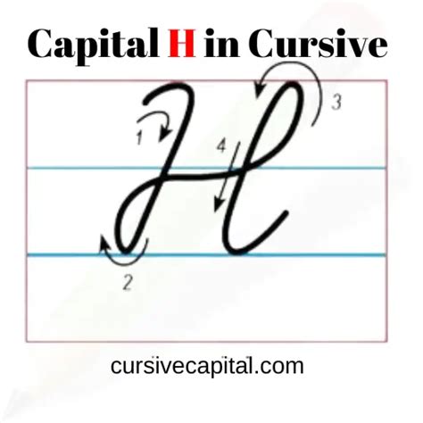 capital c cursive|how to write a cursive h.